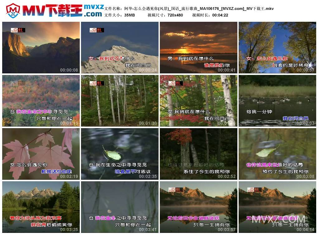 阿华-怎么会遇见你(风景)_国语_流行歌曲_MA106176